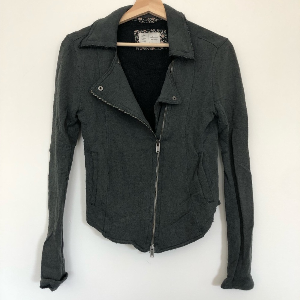 Anthropologie Gray Green Jacket Soft Stylish